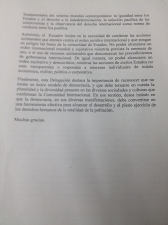 UN Statement. Ecuador. Page 2
